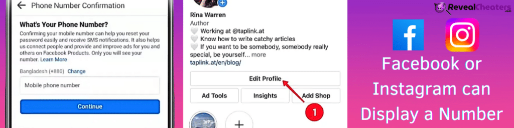 Can I get someone's Phone Number from Instagram or Facebook?