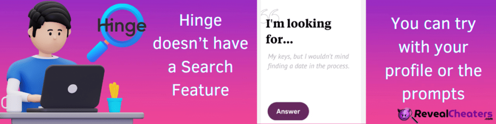 What Options does Hinge have for Looking for Someone?