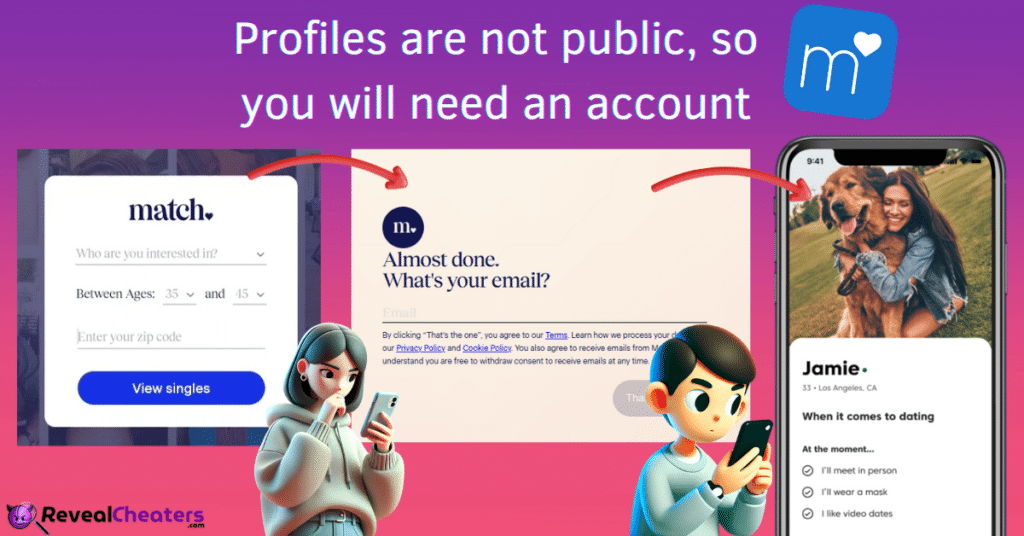 Can you Interact with a Profile on Match without Registering?