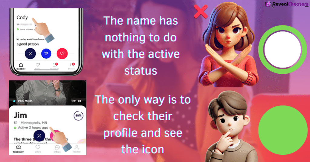 Can you tell if Someone is Active on Match with just the Name?