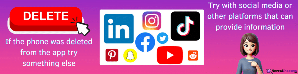 What if they Deleted their Phone Number from the App?