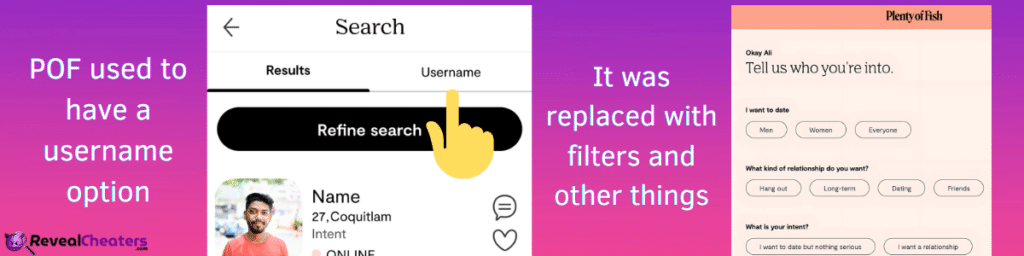 Why doesn't POF have a Username Search Option?