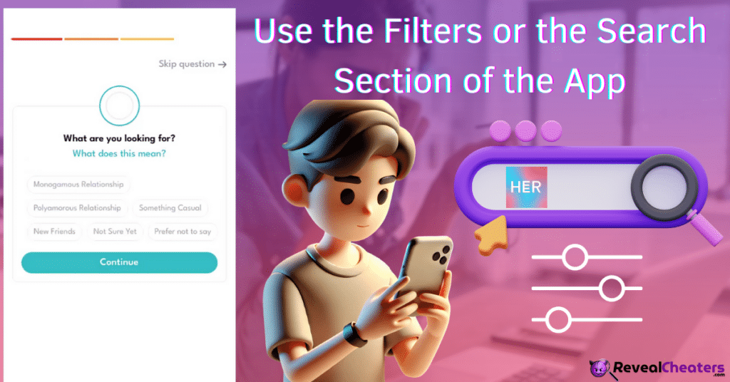 Does Her have a Search Bar to Look for a Name?