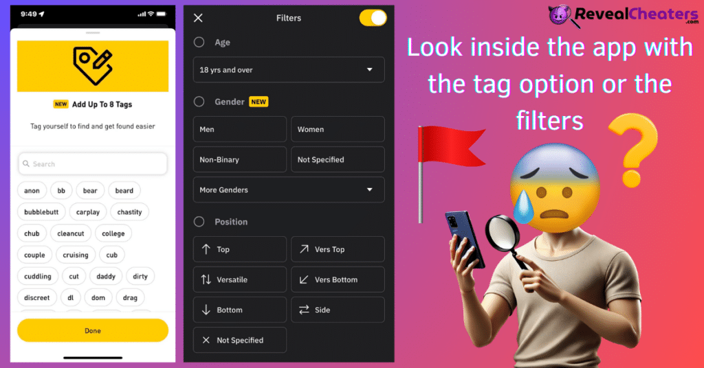 How can you Use the Tags and Filters to Find a Profile on Grindr?