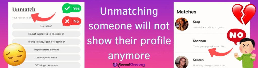 When a Profile is Unmatched, can it still show if it is Active?