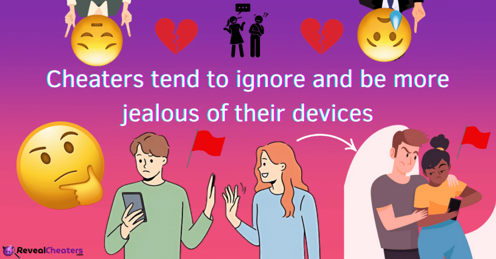 When Using their Phone, how does a Cheater Behave?