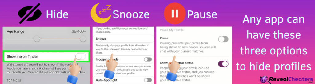 What are the Types of Hidden Settings for Some Dating Apps?